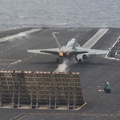 403-6358 USS Reagan - From Vulture's Row - F-18 Hornet